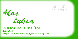 akos luksa business card